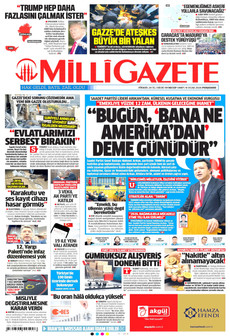 MİLLİ GAZETE 8 Ocak 2026 gazete manşeti