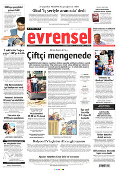EVRENSEL 8 Ocak 2026 gazete manşeti