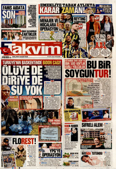 TAKVİM 8 Ocak 2026 gazete manşeti