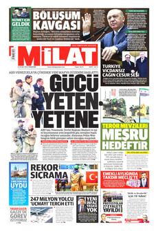 MİLAT 8 Ocak 2026 gazete manşeti