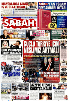 SABAH 12 Ocak 2026 gazete manşeti