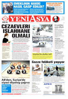 YENİ ASYA 12 Ocak 2026 gazete manşeti