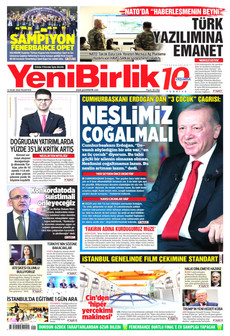 YENİBİRLİK 12 Ocak 2026 gazete manşeti