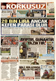 KORKUSUZ 12 Ocak 2026 gazete manşeti