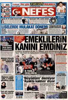 NEFES 25 Ocak 2026 gazete manşeti