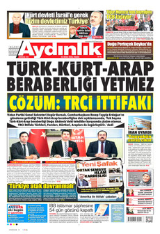 AYDINLIK GAZETESİ 25 Ocak 2026 gazete manşeti