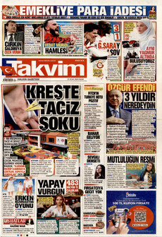 TAKVİM 25 Ocak 2026 gazete manşeti