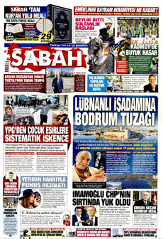 SABAH 26 Ocak 2026 gazete manşeti
