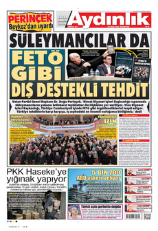 AYDINLIK GAZETESİ 26 Ocak 2026 gazete manşeti