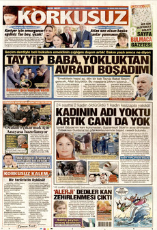 KORKUSUZ 26 Ocak 2026 gazete manşeti