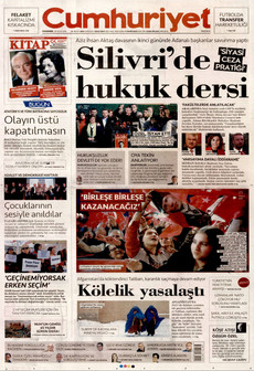 CUMHURİYET 29 Ocak 2026 gazete manşeti