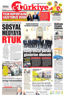 TÜRKİYE GAZETESİ 29 Ocak 2026 gazete manşeti