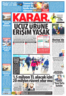 KARAR 29 Ocak 2026 gazete manşeti
