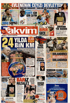 TAKVİM 29 Ocak 2026 gazete manşeti