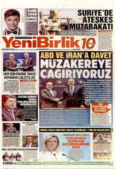 YENİBİRLİK 31 Ocak 2026 gazete manşeti