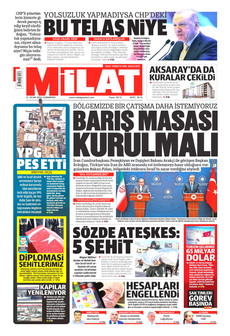 MİLAT 31 Ocak 2026 gazete manşeti