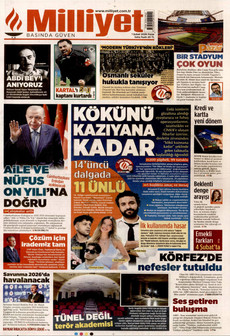 MİLLİYET 1 Şubat 2026 gazete manşeti