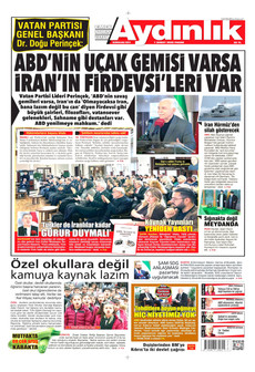 AYDINLIK GAZETESİ 1 Şubat 2026 gazete manşeti