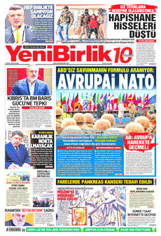 YENİBİRLİK 1 Şubat 2026 gazete manşeti