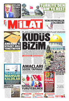 MİLAT 1 Şubat 2026 gazete manşeti