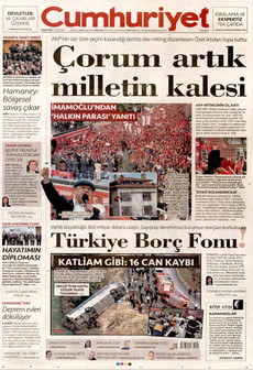 CUMHURİYET 2 Şubat 2026 gazete manşeti