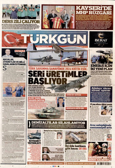 TÜRKGÜN 2 Şubat 2026 gazete manşeti