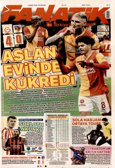 FANATİK 2 Şubat 2026 gazete manşeti
