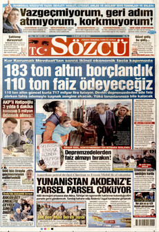 SÖZCÜ 3 Şubat 2026 gazete manşeti