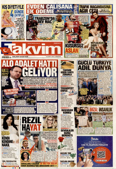 TAKVİM 14 Şubat 2026 gazete manşeti