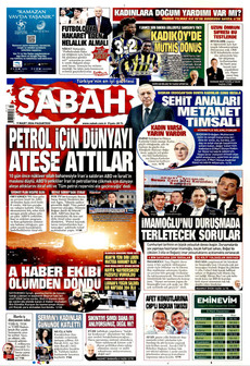 SABAH 9 Mart 2026 gazete manşeti