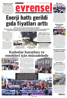 EVRENSEL 9 Mart 2026 gazete manşeti