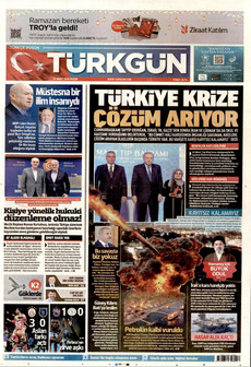 TÜRKGÜN 15 Mart 2026 gazete manşeti