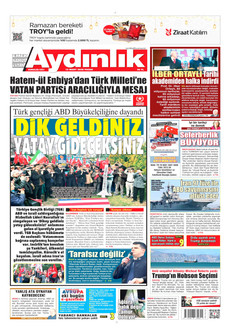 AYDINLIK GAZETESİ 15 Mart 2026 gazete manşeti