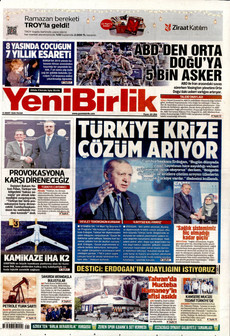 YENİBİRLİK 15 Mart 2026 gazete manşeti