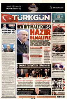 TÜRKGÜN 16 Mart 2026 gazete manşeti