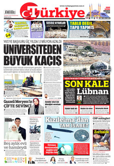 TÜRKİYE GAZETESİ 16 Mart 2026 gazete manşeti
