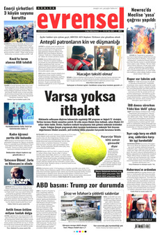 EVRENSEL 16 Mart 2026 gazete manşeti