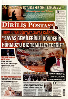 DİRİLİŞ POSTASI 16 Mart 2026 gazete manşeti