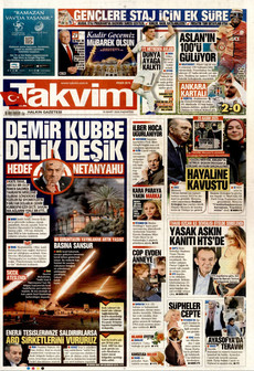 TAKVİM 16 Mart 2026 gazete manşeti