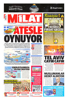 MİLAT 16 Mart 2026 gazete manşeti