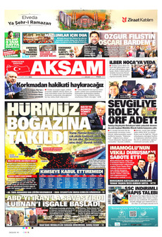 AKŞAM 17 Mart 2026 gazete manşeti