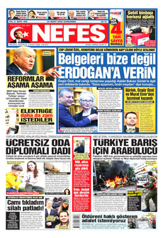 NEFES 25 Mart 2026 gazete manşeti