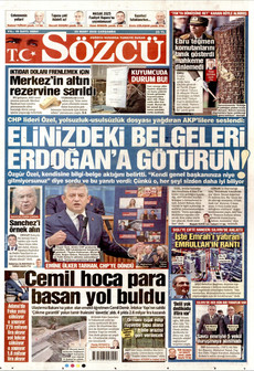 SÖZCÜ 25 Mart 2026 gazete manşeti