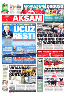 AKŞAM 2 Nisan 2026 gazete manşeti