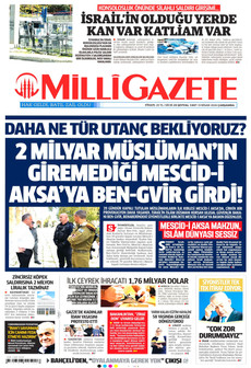 MİLLİ GAZETE 8 Nisan 2026 gazete manşeti