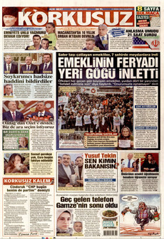 KORKUSUZ 13 Nisan 2026 gazete manşeti