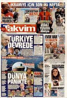 TAKVİM 15 Nisan 2026 gazete manşeti