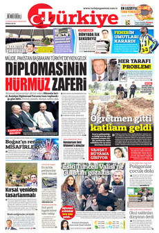TÜRKİYE GAZETESİ 18 Nisan 2026 gazete manşeti