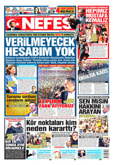 NEFES 21 Nisan 2026 gazete manşeti