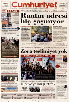 CUMHURİYET 26 Nisan 2026 gazete manşeti